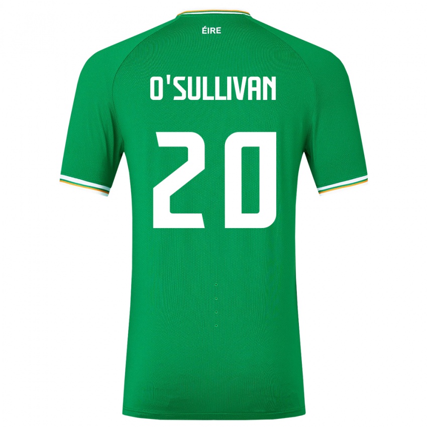 Mujer Camiseta Irlanda Cathal O'sullivan #20 Verde 1ª Equipación 24-26 La Camisa