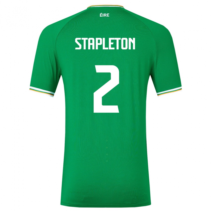 Mujer Camiseta Irlanda Jessie Stapleton #2 Verde 1ª Equipación 24-26 La Camisa