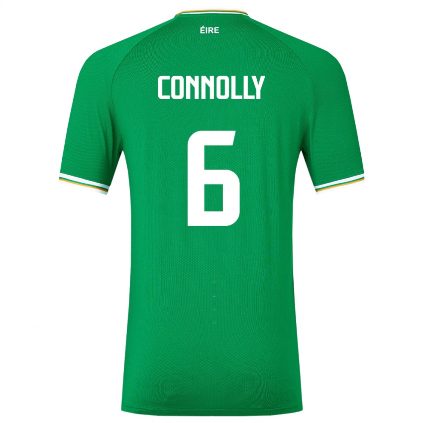 Mujer Camiseta Irlanda Megan Connolly #6 Verde 1ª Equipación 24-26 La Camisa