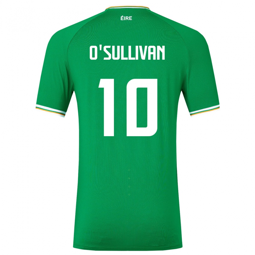 Mujer Camiseta Irlanda Denise O'sullivan #10 Verde 1ª Equipación 24-26 La Camisa