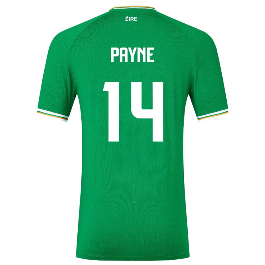 Mujer Camiseta Irlanda Heather Payne #14 Verde 1ª Equipación 24-26 La Camisa