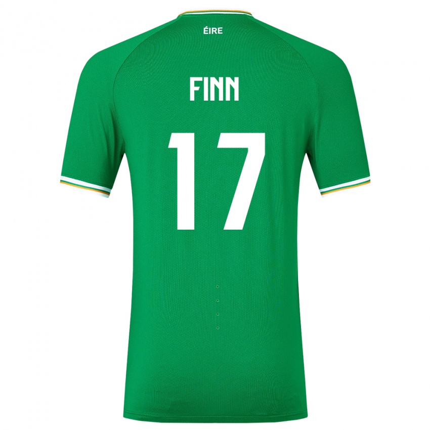 Mujer Camiseta Irlanda Jamie Finn #17 Verde 1ª Equipación 24-26 La Camisa