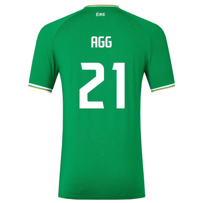 Mujer Camiseta Irlanda Lily Agg #21 Verde 1ª Equipación 24-26 La Camisa