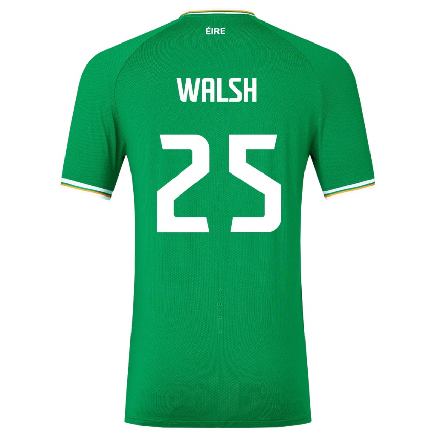 Mujer Camiseta Irlanda Megan Walsh #25 Verde 1ª Equipación 24-26 La Camisa