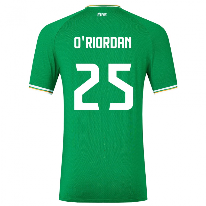 Mujer Camiseta Irlanda Claire O'riordan #25 Verde 1ª Equipación 24-26 La Camisa