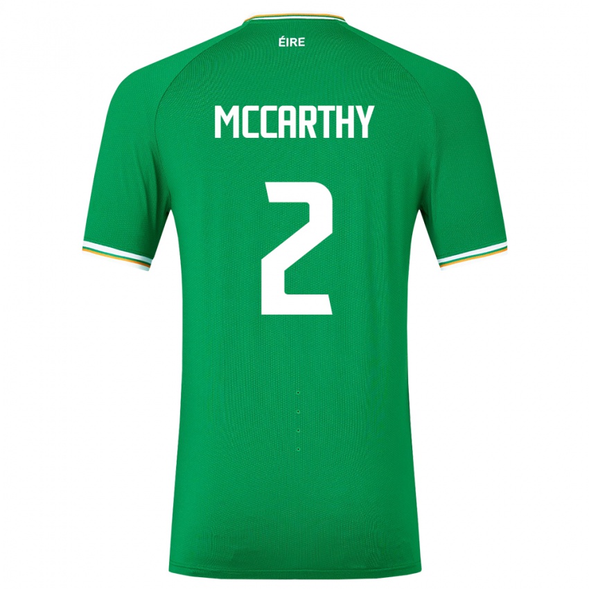 Mujer Camiseta Irlanda Savannah Mccarthy #2 Verde 1ª Equipación 24-26 La Camisa