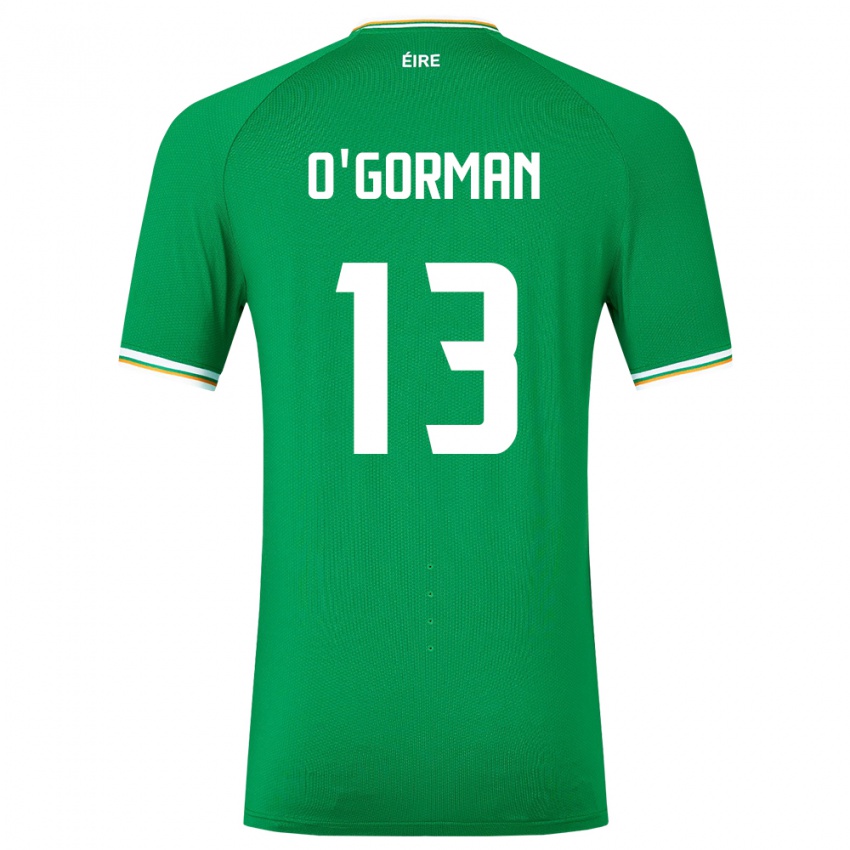 Mujer Camiseta Irlanda Áine O'gorman #13 Verde 1ª Equipación 24-26 La Camisa