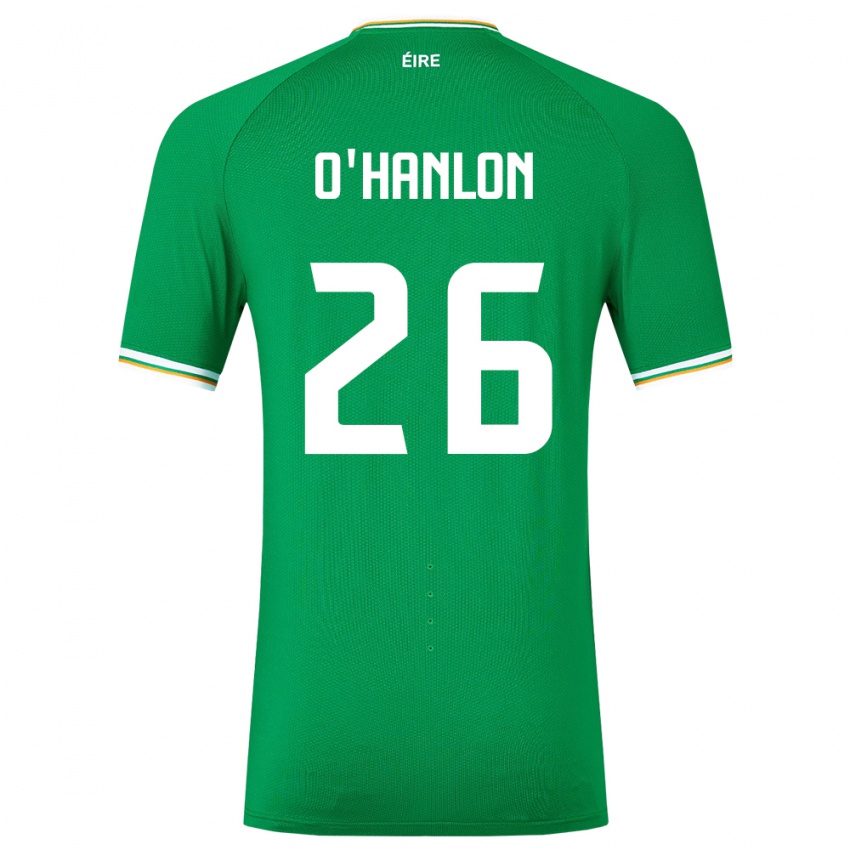 Mujer Camiseta Irlanda Tara O'hanlon #26 Verde 1ª Equipación 24-26 La Camisa