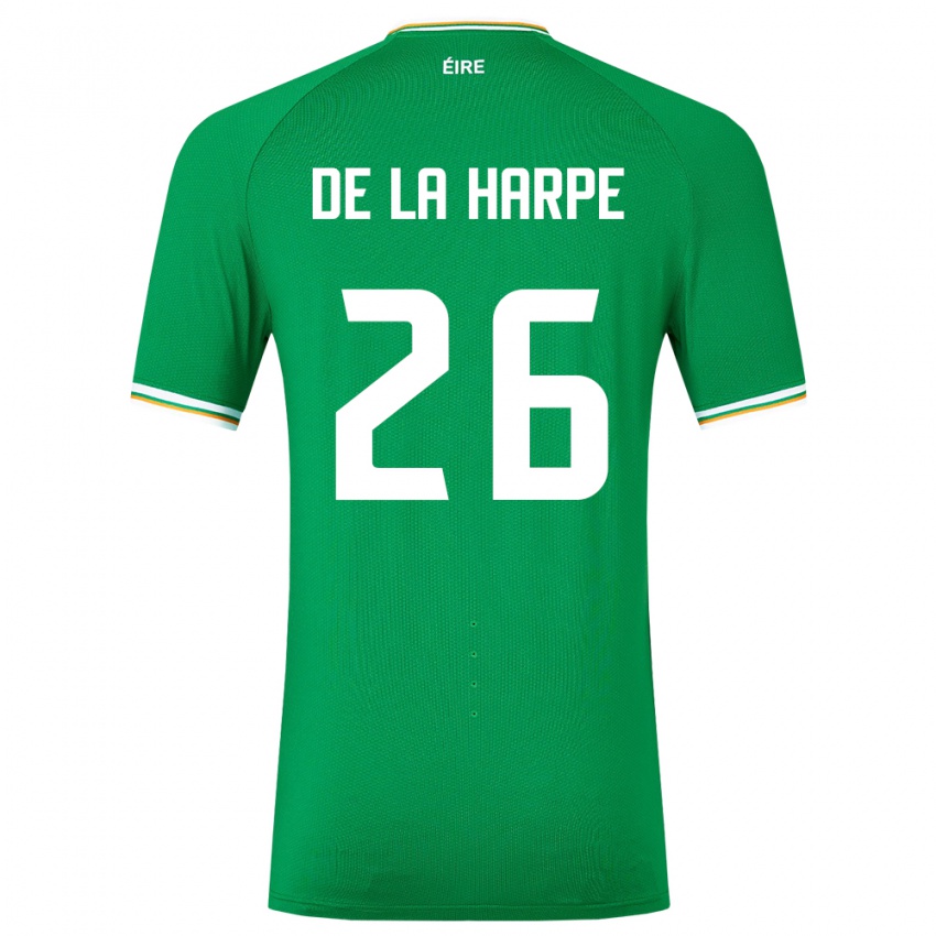 Mujer Camiseta Irlanda Deborah-Anne De La Harpe #26 Verde 1ª Equipación 24-26 La Camisa