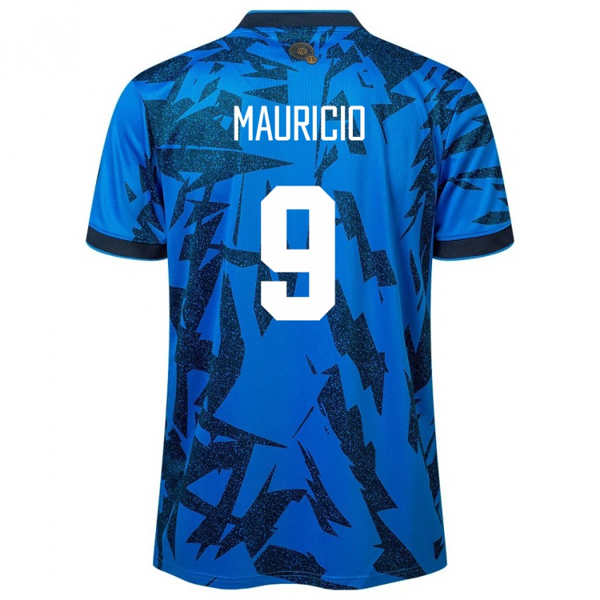 Mujer Camiseta El Salvador Emerson Mauricio #9 Azul 1ª Equipación 24-26 La Camisa