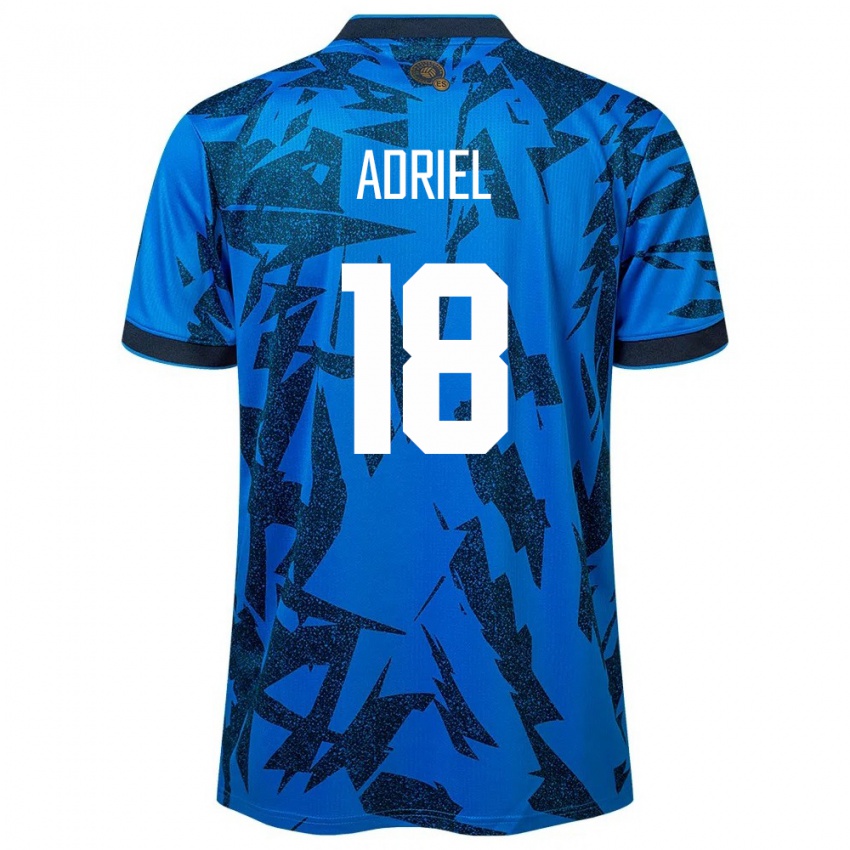 Mujer Camiseta El Salvador Adriel Martínez #18 Azul 1ª Equipación 24-26 La Camisa