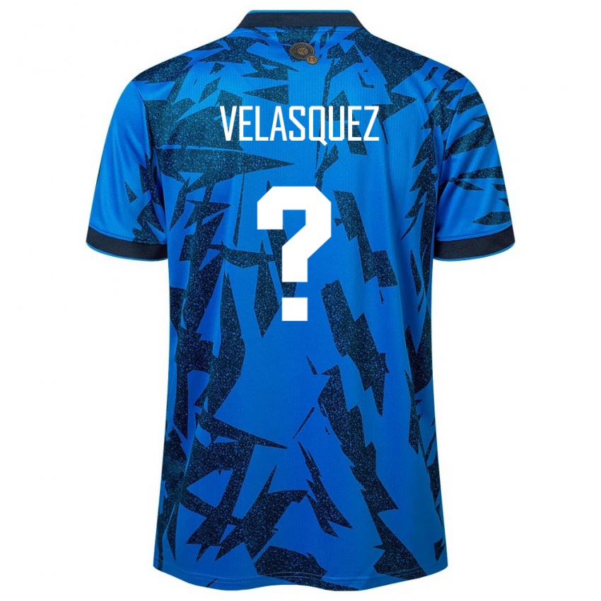 Mujer Camiseta El Salvador Jorge Velasquez #0 Azul 1ª Equipación 24-26 La Camisa