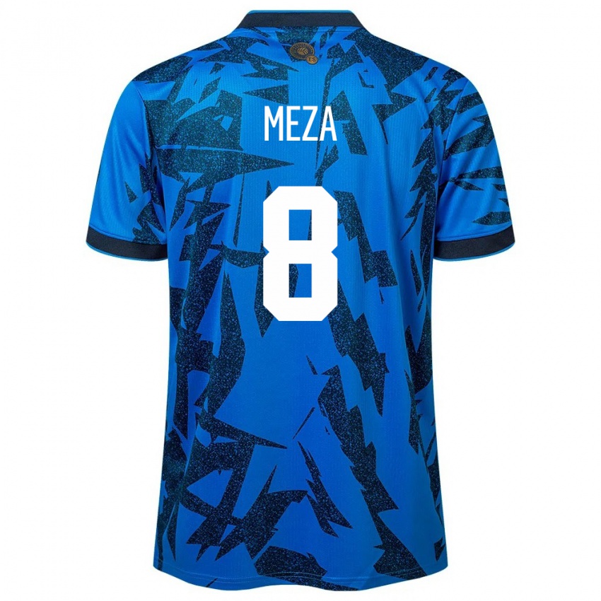 Mujer Camiseta El Salvador Victoria Meza #8 Azul 1ª Equipación 24-26 La Camisa