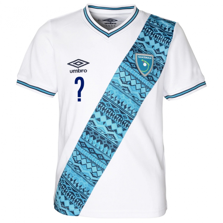 Mujer Camiseta Guatemala Kellin Mayén #0 Blanco 1ª Equipación 24-26 La Camisa