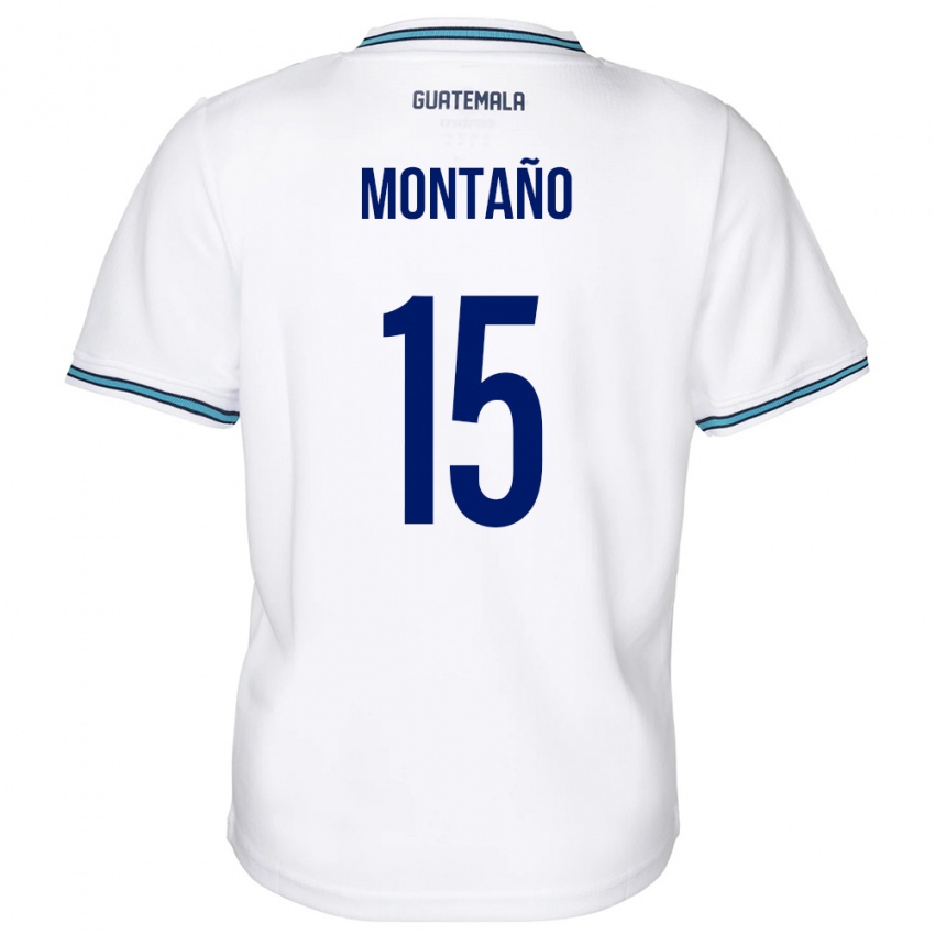 Mujer Camiseta Guatemala Figo Montaño #15 Blanco 1ª Equipación 24-26 La Camisa