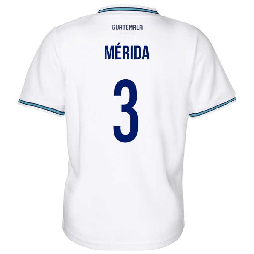 Mujer Camiseta Guatemala Daniel Mérida #3 Blanco 1ª Equipación 24-26 La Camisa
