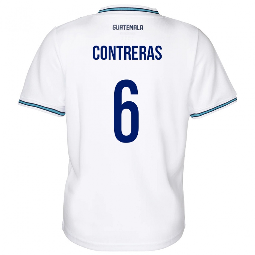Mujer Camiseta Guatemala María Contreras #6 Blanco 1ª Equipación 24-26 La Camisa