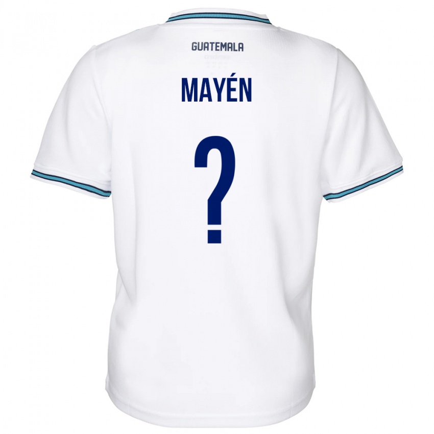 Mujer Camiseta Guatemala Kellin Mayén #0 Blanco 1ª Equipación 24-26 La Camisa