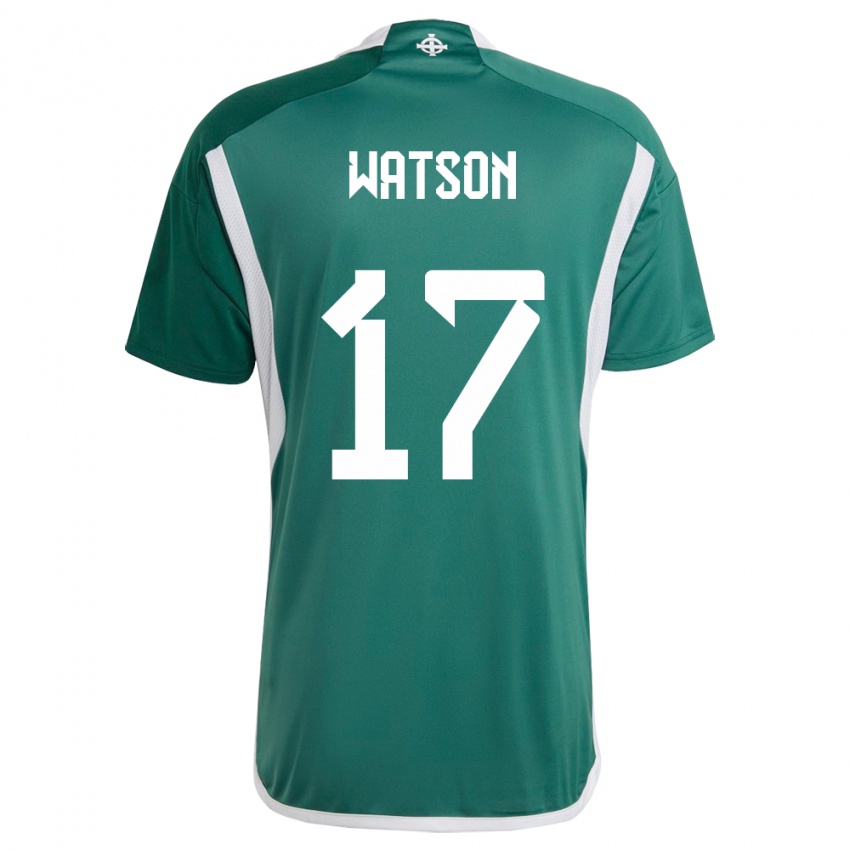 Mujer Camiseta Irlanda Del Norte Alex Watson #17 Verde 1ª Equipación 24-26 La Camisa