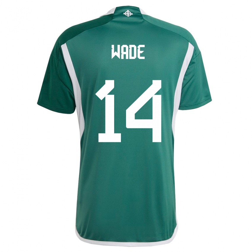 Mujer Camiseta Irlanda Del Norte Lauren Wade #14 Verde 1ª Equipación 24-26 La Camisa