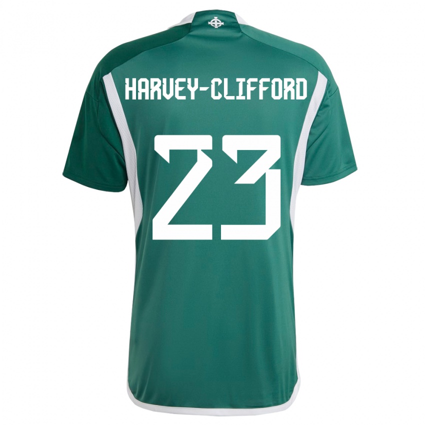 Mujer Camiseta Irlanda Del Norte Maddy Harvey-Clifford #23 Verde 1ª Equipación 24-26 La Camisa