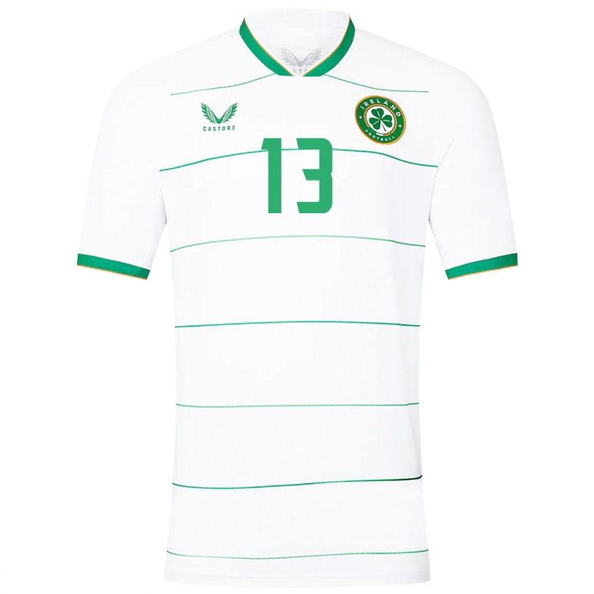 Mujer Camiseta Irlanda Áine O'gorman #13 Blanco 2ª Equipación 24-26 La Camisa