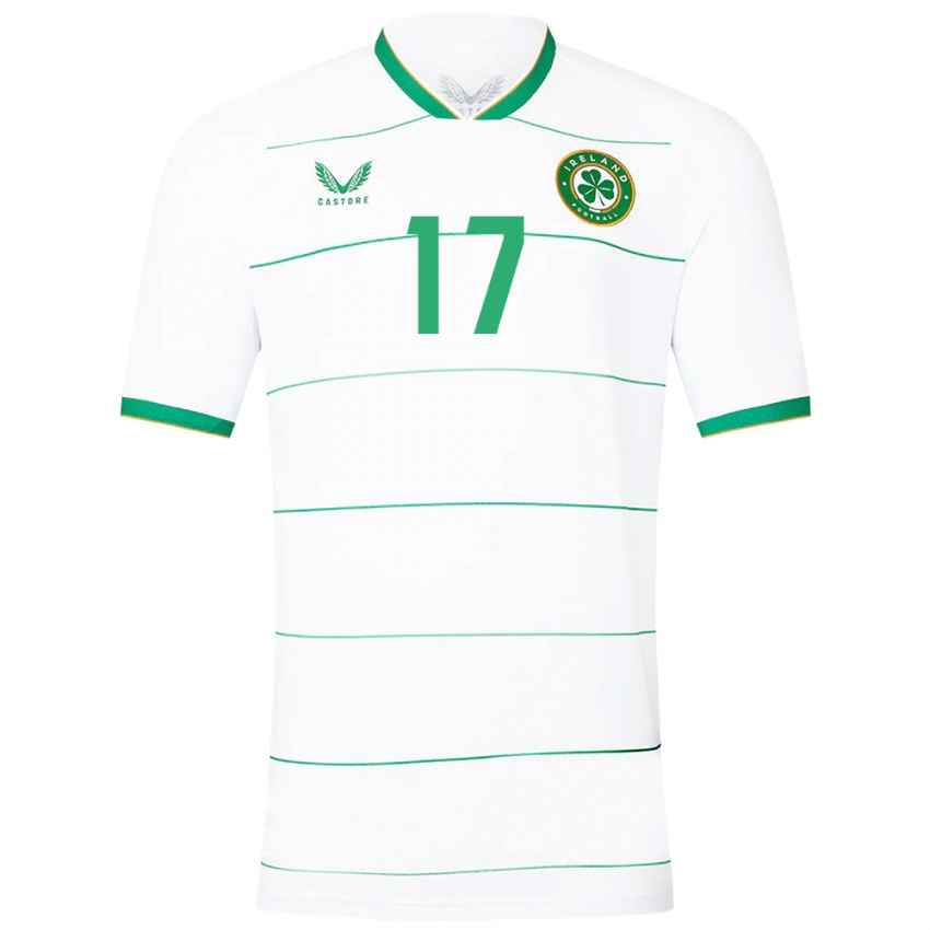 Mujer Camiseta Irlanda Darius Lipsiuc #17 Blanco 2ª Equipación 24-26 La Camisa