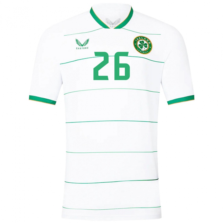 Mujer Camiseta Irlanda Deborah-Anne De La Harpe #26 Blanco 2ª Equipación 24-26 La Camisa