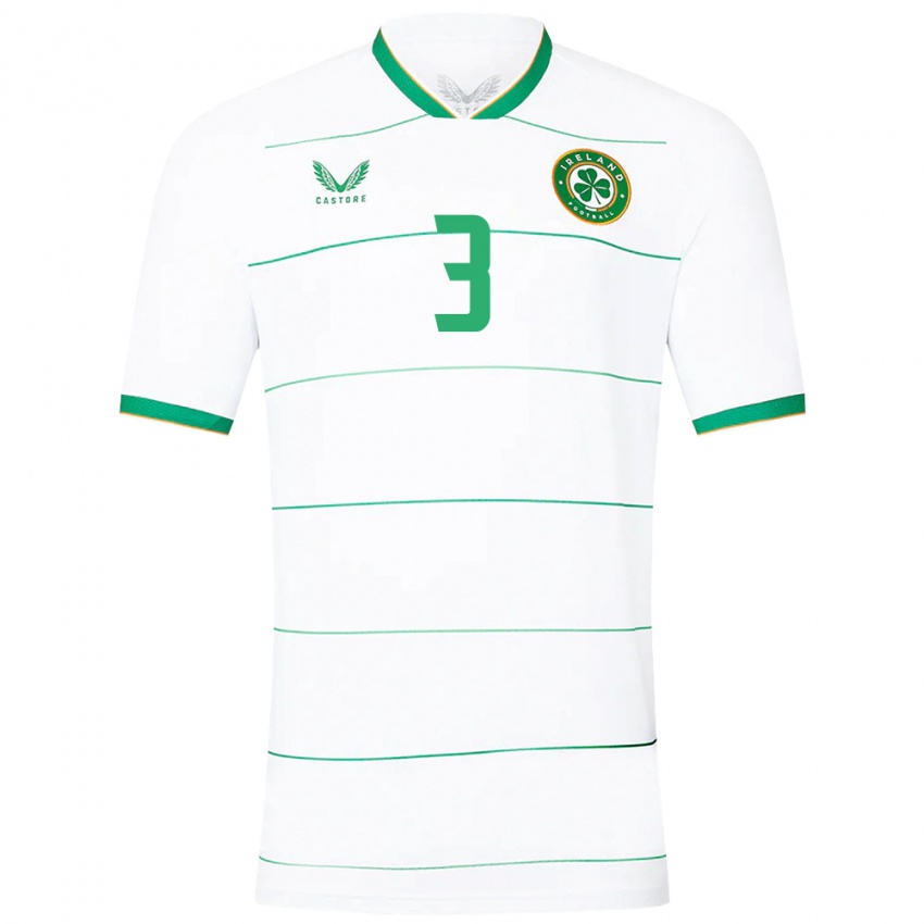 Mujer Camiseta Irlanda Harry Mcglinchley #3 Blanco 2ª Equipación 24-26 La Camisa