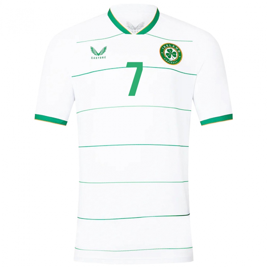 Mujer Camiseta Irlanda Aidomo Emakhu #7 Blanco 2ª Equipación 24-26 La Camisa