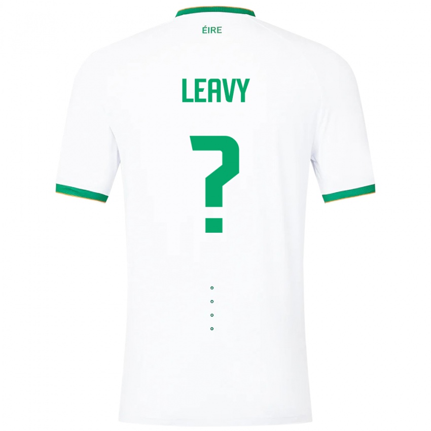 Mujer Camiseta Irlanda Kian Leavy #0 Blanco 2ª Equipación 24-26 La Camisa