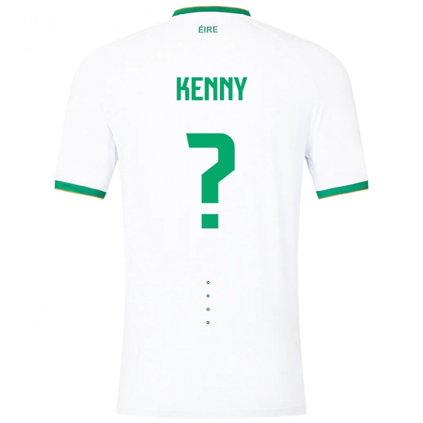 Mujer Camiseta Irlanda Johnny Kenny #0 Blanco 2ª Equipación 24-26 La Camisa