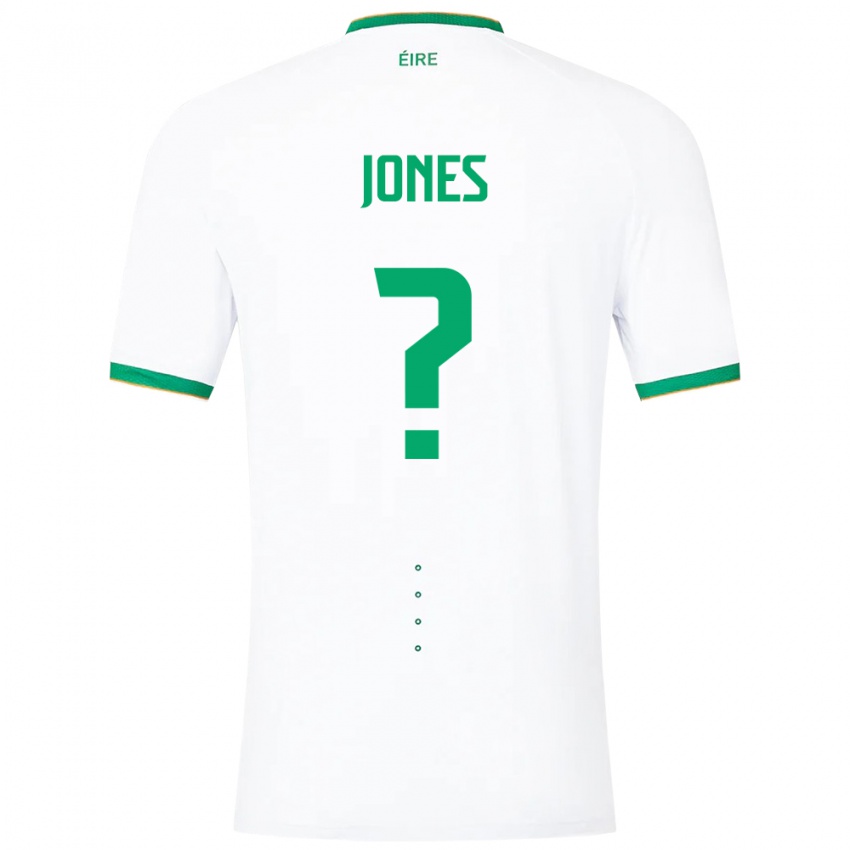 Mujer Camiseta Irlanda Nico Jones #0 Blanco 2ª Equipación 24-26 La Camisa