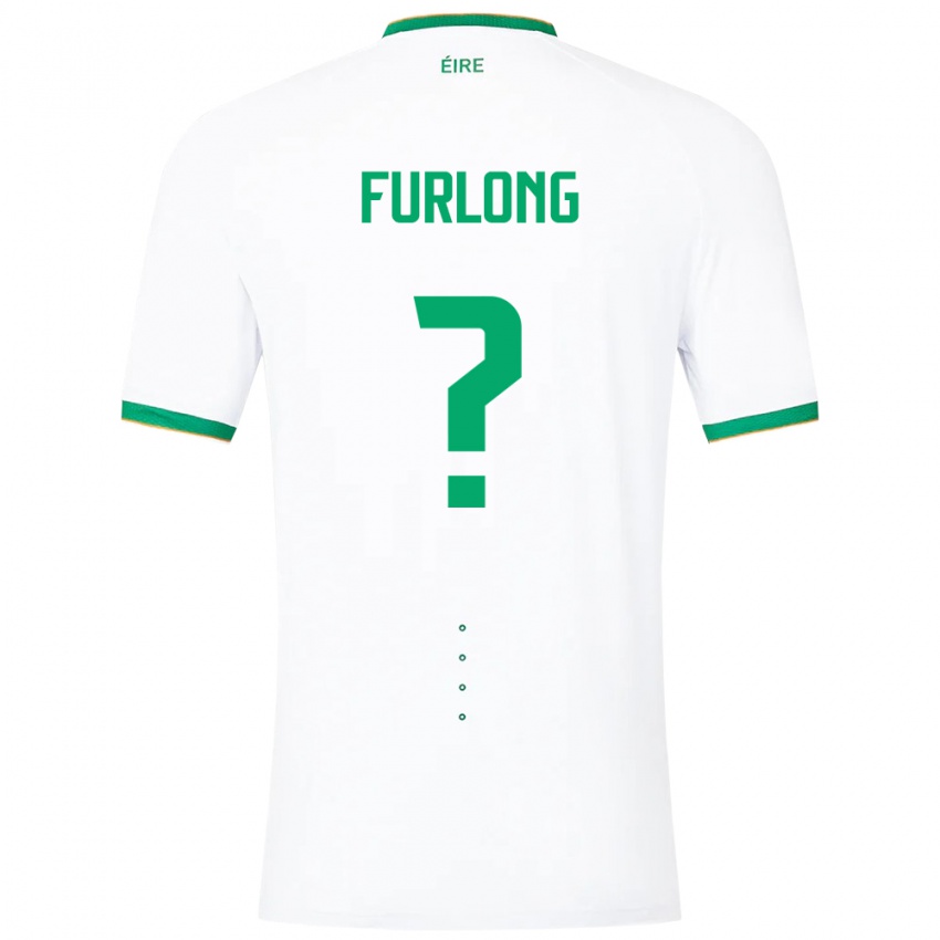 Mujer Camiseta Irlanda James Furlong #0 Blanco 2ª Equipación 24-26 La Camisa