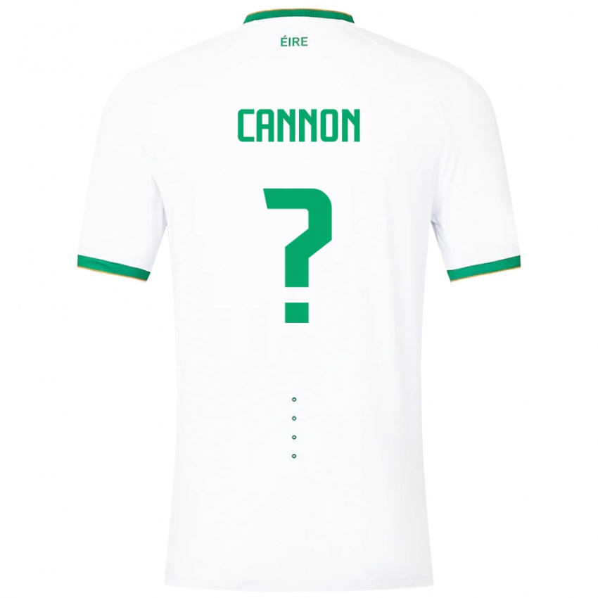 Mujer Camiseta Irlanda Thomas Cannon #0 Blanco 2ª Equipación 24-26 La Camisa