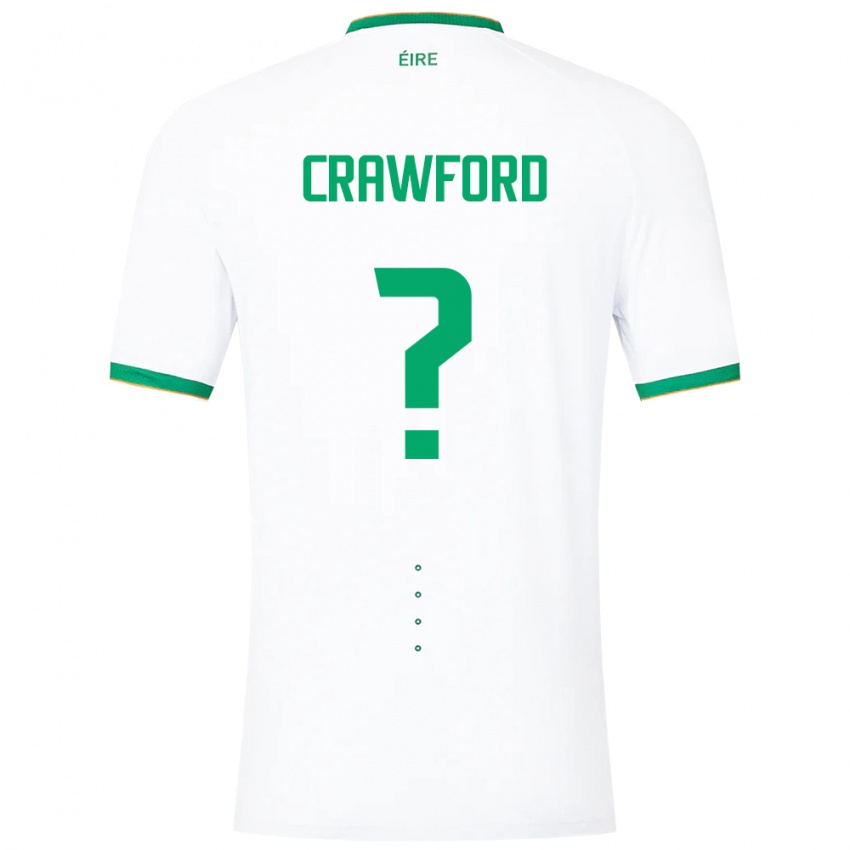 Mujer Camiseta Irlanda James Crawford #0 Blanco 2ª Equipación 24-26 La Camisa