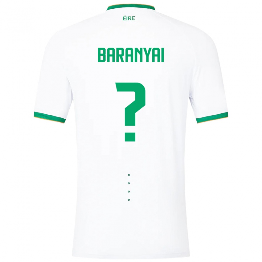 Mujer Camiseta Irlanda Patrick Baranyai #0 Blanco 2ª Equipación 24-26 La Camisa