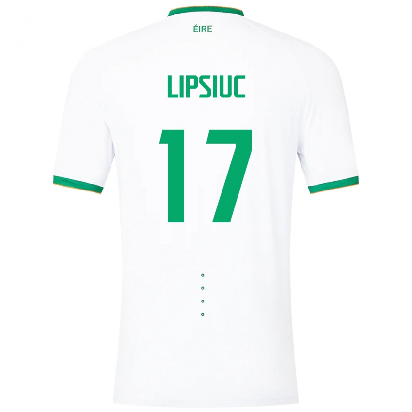 Mujer Camiseta Irlanda Darius Lipsiuc #17 Blanco 2ª Equipación 24-26 La Camisa