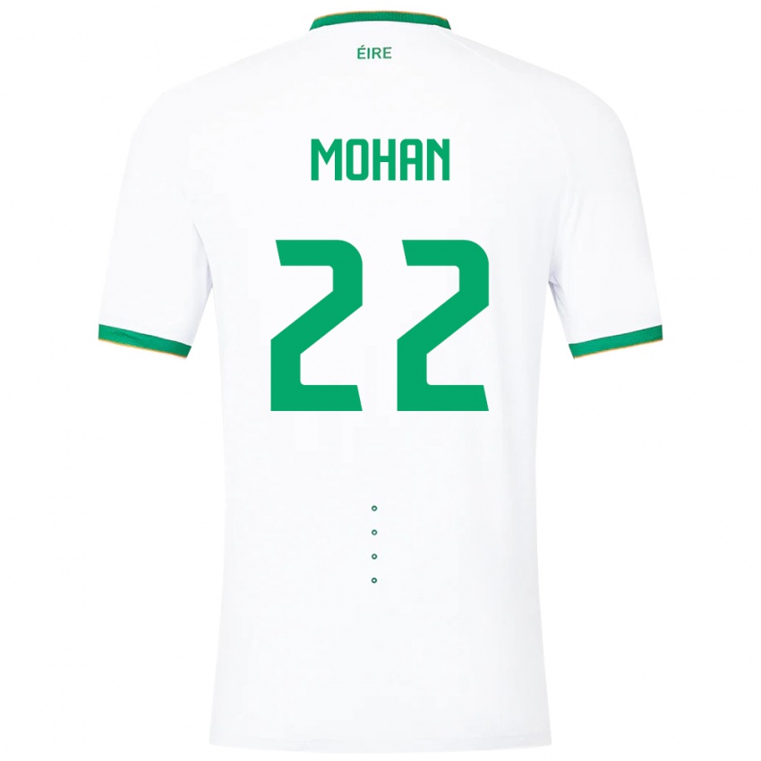 Mujer Camiseta Irlanda Stephen Mohan #22 Blanco 2ª Equipación 24-26 La Camisa