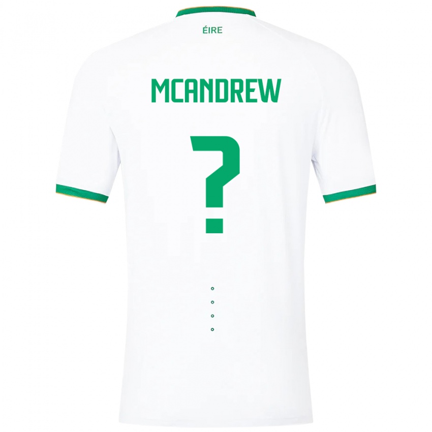 Mujer Camiseta Irlanda Niall Mcandrew #0 Blanco 2ª Equipación 24-26 La Camisa