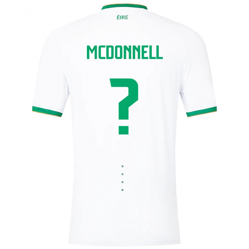 Mujer Camiseta Irlanda Grady Mcdonnell #0 Blanco 2ª Equipación 24-26 La Camisa