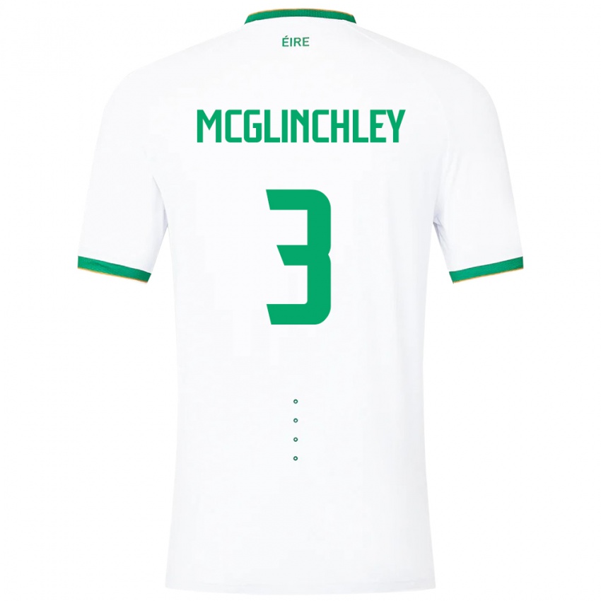 Mujer Camiseta Irlanda Harry Mcglinchley #3 Blanco 2ª Equipación 24-26 La Camisa