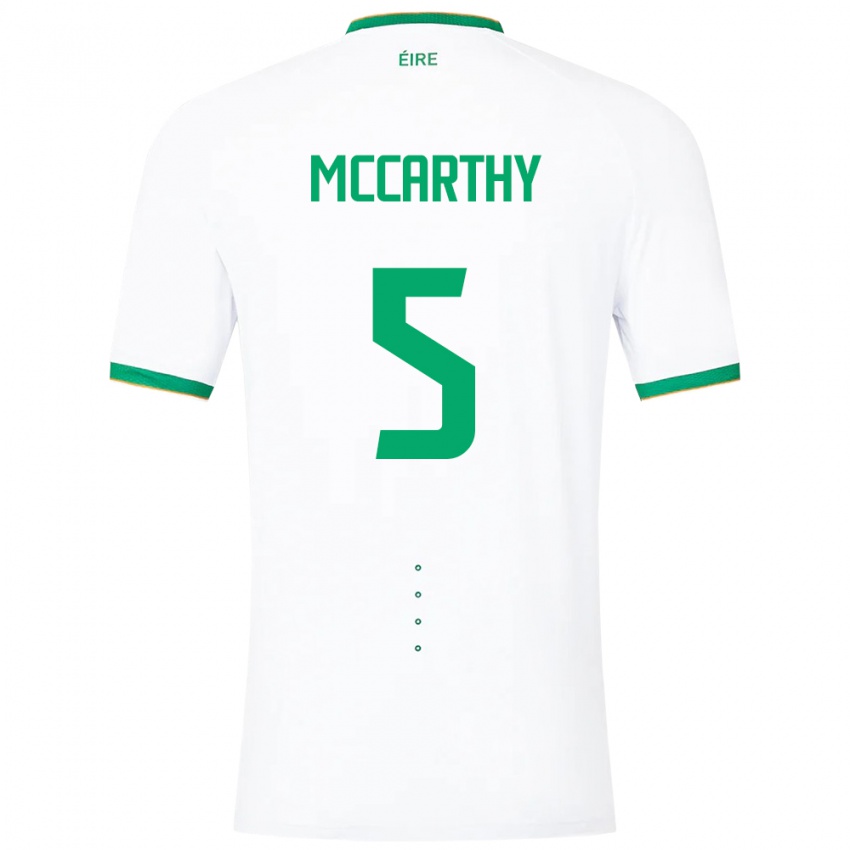 Mujer Camiseta Irlanda Taylor Mccarthy #5 Blanco 2ª Equipación 24-26 La Camisa