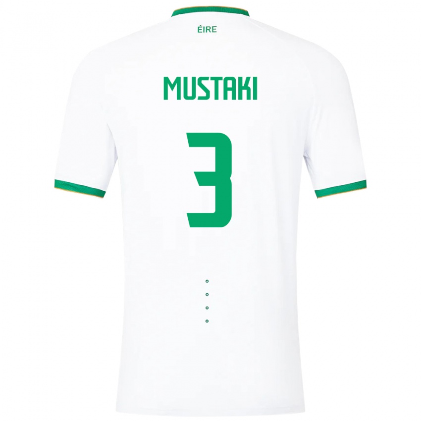 Mujer Camiseta Irlanda Chloe Mustaki #3 Blanco 2ª Equipación 24-26 La Camisa