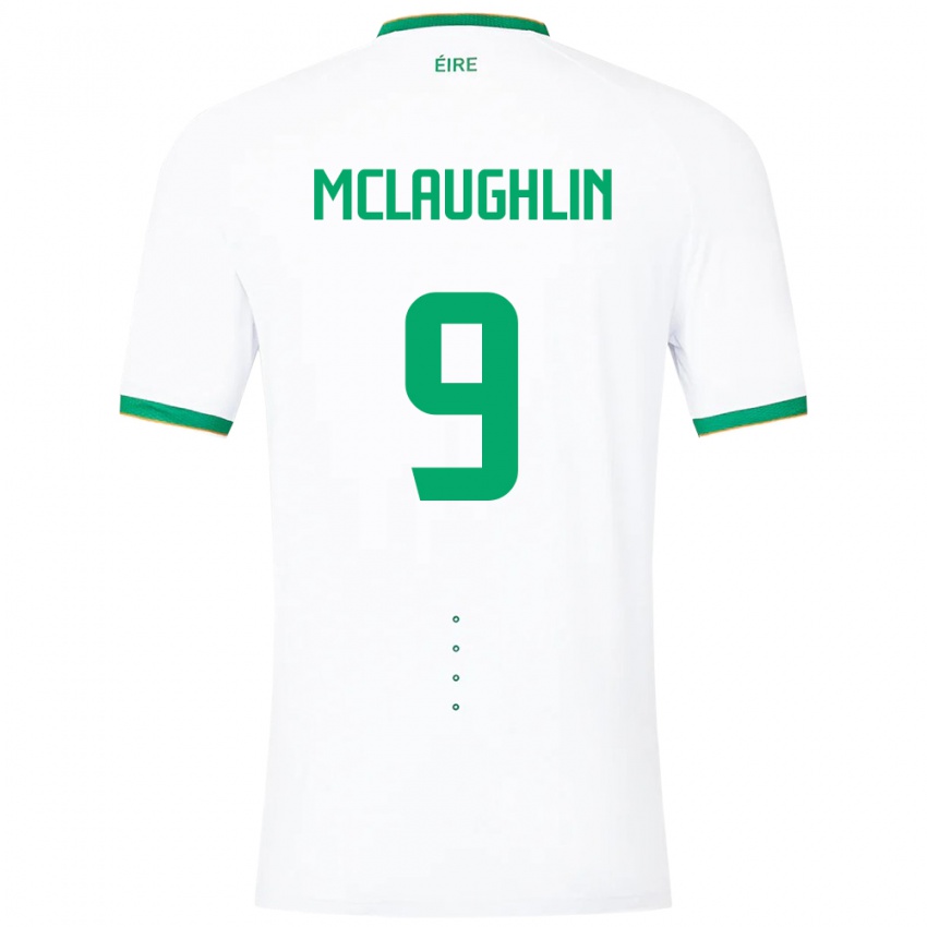 Mujer Camiseta Irlanda Erin Mclaughlin #9 Blanco 2ª Equipación 24-26 La Camisa