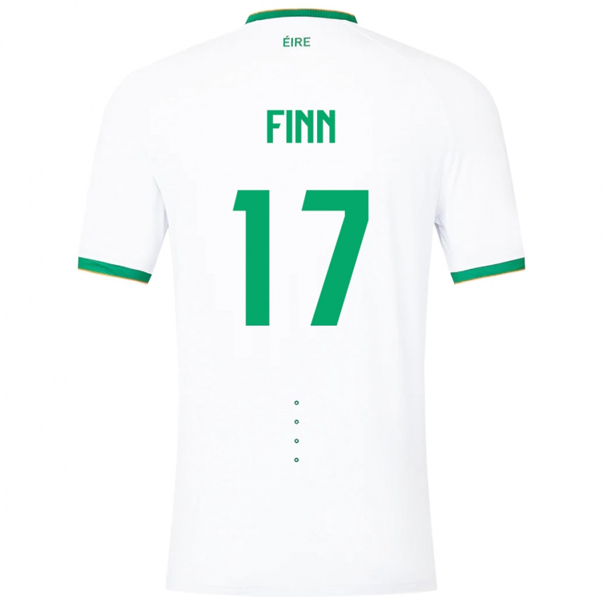 Mujer Camiseta Irlanda Jamie Finn #17 Blanco 2ª Equipación 24-26 La Camisa