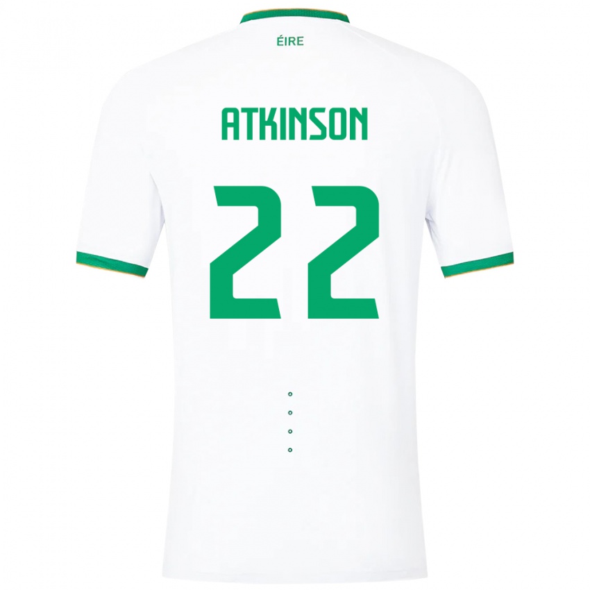 Mujer Camiseta Irlanda Isibeal Atkinson #22 Blanco 2ª Equipación 24-26 La Camisa