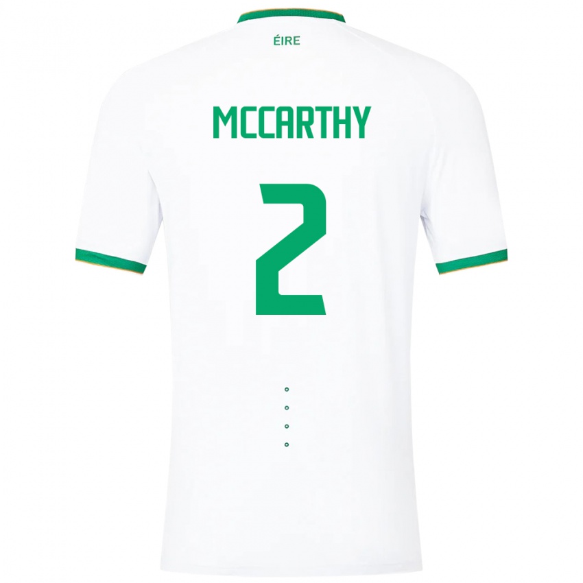 Mujer Camiseta Irlanda Savannah Mccarthy #2 Blanco 2ª Equipación 24-26 La Camisa