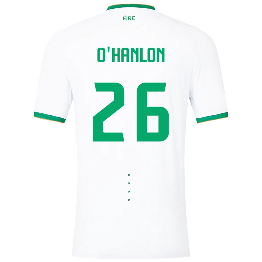 Mujer Camiseta Irlanda Tara O'hanlon #26 Blanco 2ª Equipación 24-26 La Camisa