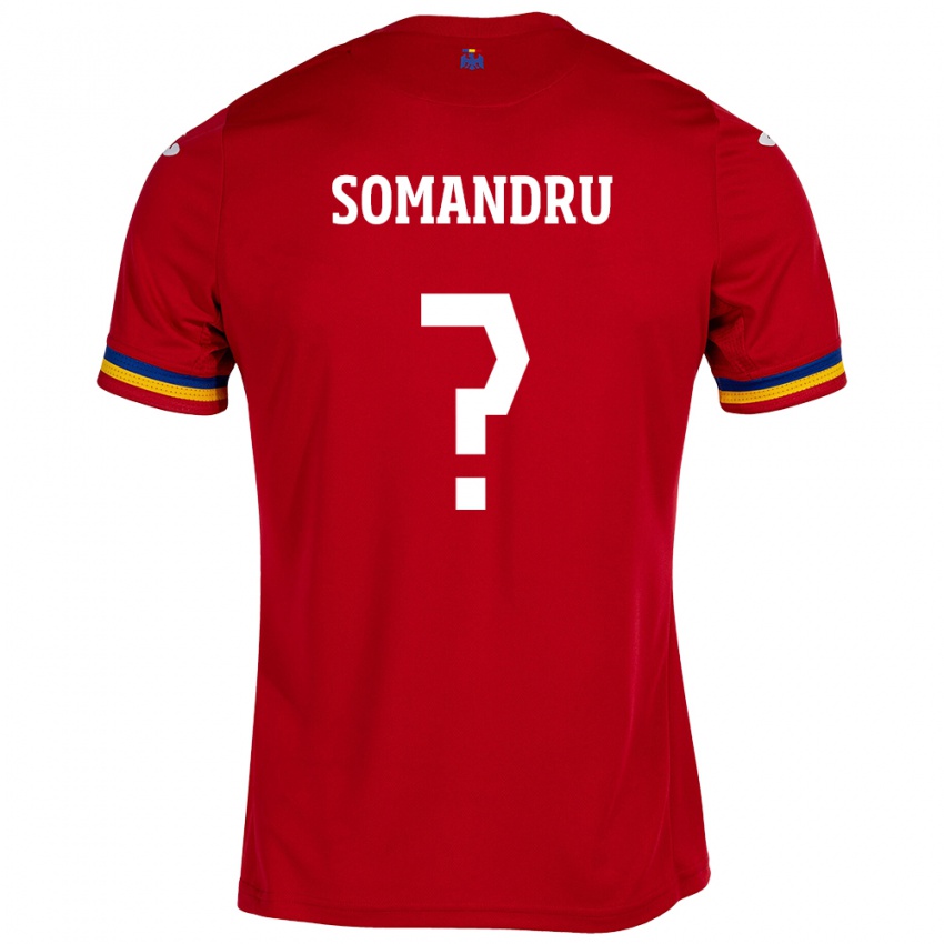 Mujer Camiseta Rumania Eric Somandru #0 Rojo 2ª Equipación 24-26 La Camisa